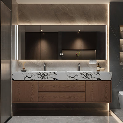 Modern light luxury smart bathroom cabinet