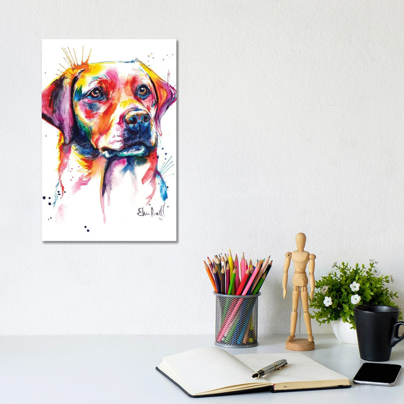 Yellow Lab I by Weekday Best - Wrapped Canvas Painting, 20.32 cm H x 30.48 cm W