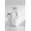 Toilette murale, toilette murale compacte avec siège à fermeture douce, toilette murale ronde en céramique à double chasse 1,6 GPF / 1,1 GPF pour salle de bain, cuvette blanche