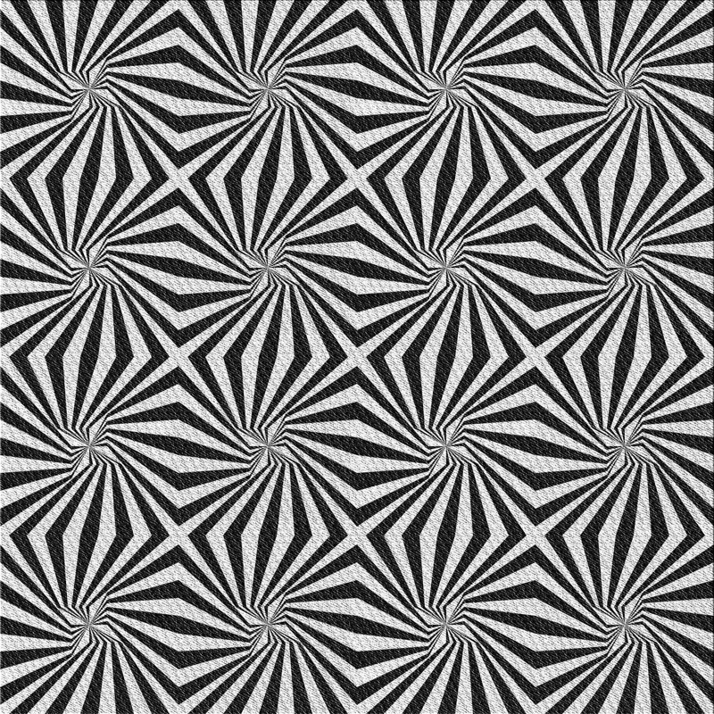 Tapis géométrique noir / blanc, Carré 4 pi