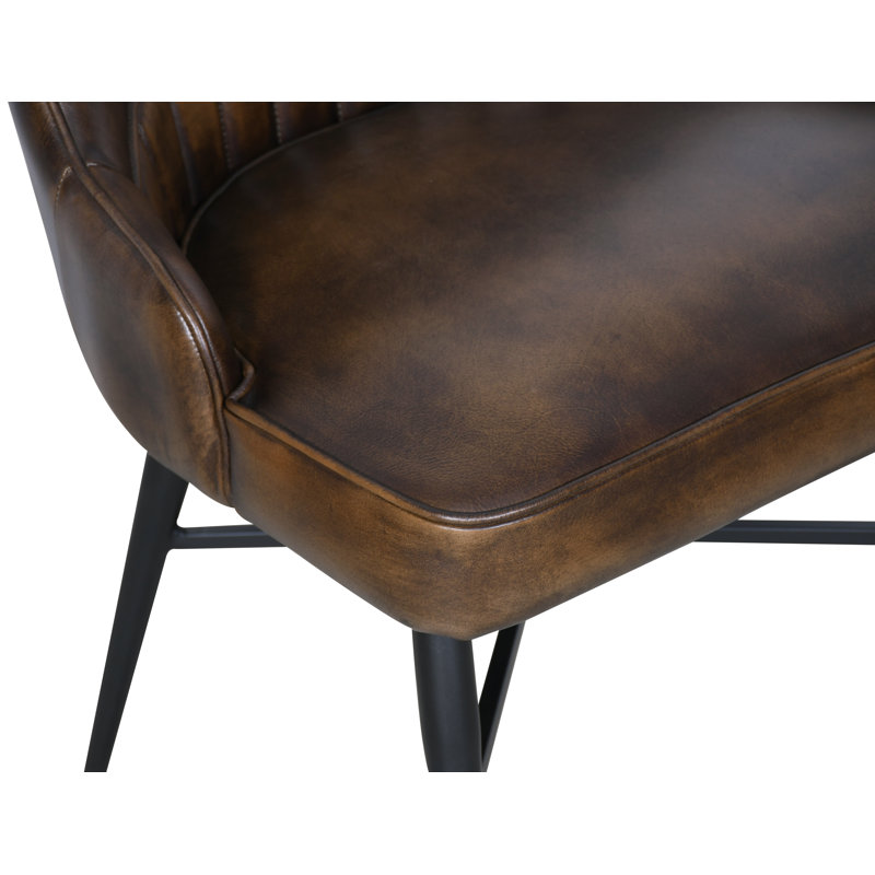 Galway Dining Chair In Antique Whiskey Leather