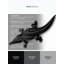 Tapis industriel en brique crocodile Pantelia lavable à la machine - bleu-1163791591
