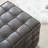 17.32''W Genuine Leather Tufted Ottoman,Footstool For Living Room & Bedroom