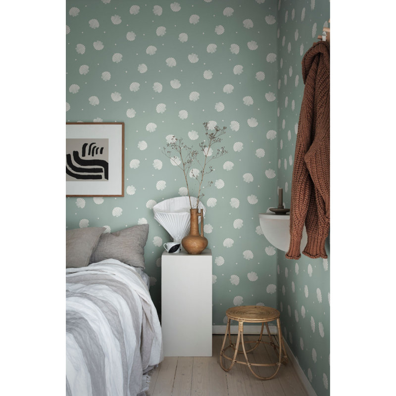 Familj 2 Geometric Wallpaper Roll, Teal