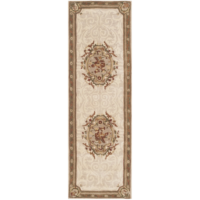 Tapis oriental en laine touffeté à la main Atlasburg, Tapis de couloir 2 pi 6 po x 8 pi