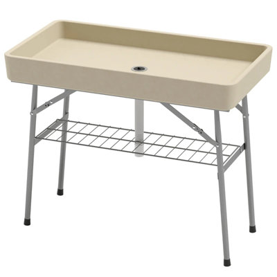 Outdoor Table Cooler,Folding Ice Cooler Table