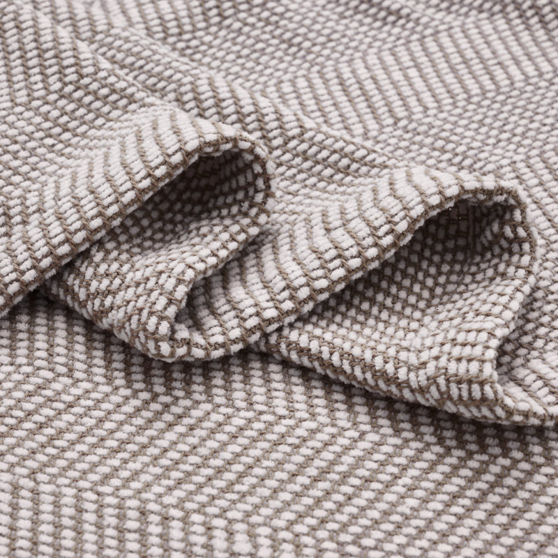 Couverture en coton Maya Chenille, Brun, Jeté