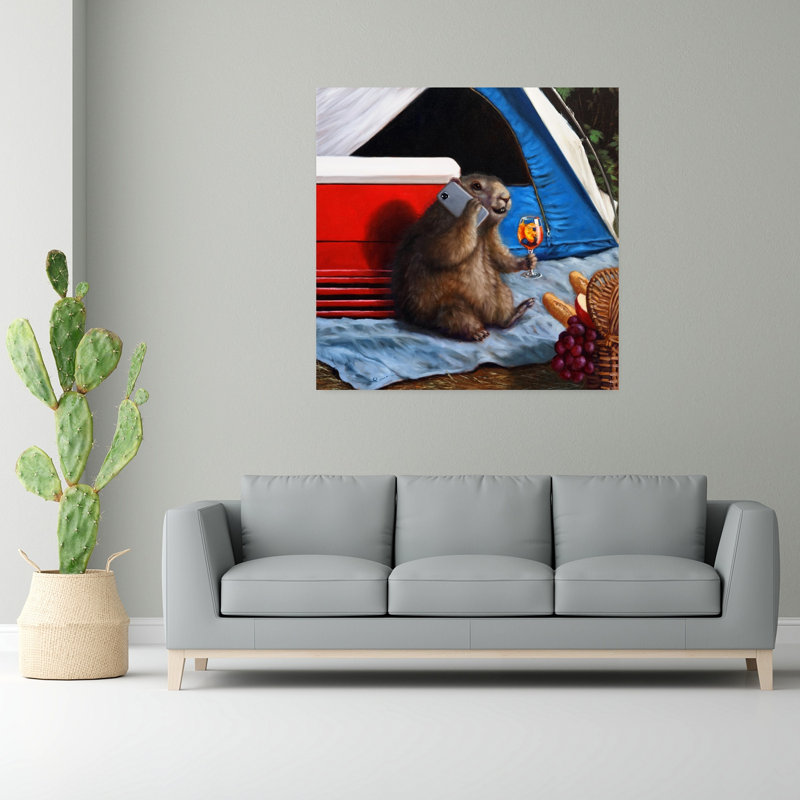 When The Campers Are Away Contemporary Urban Art, 48" H x 48" W