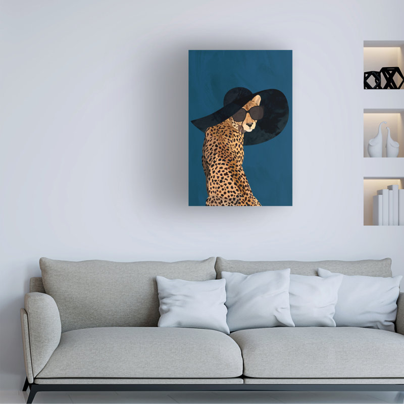 Art sur toile, Sarah Manovski, H 32 po x l 22 po, Bleu