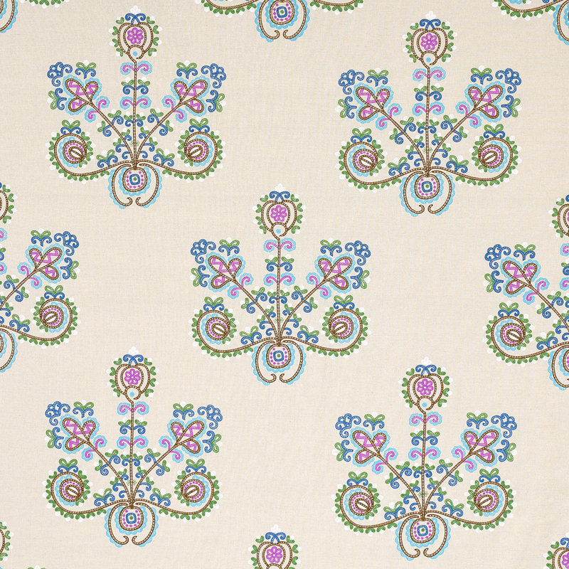 Estrella Embroidery Fabric, Jewel