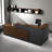 L-Shaped Reception Desk with Lockable Drawers, Computer Desk, and Storage Shelves/Front Desk-1932690582-1932690580