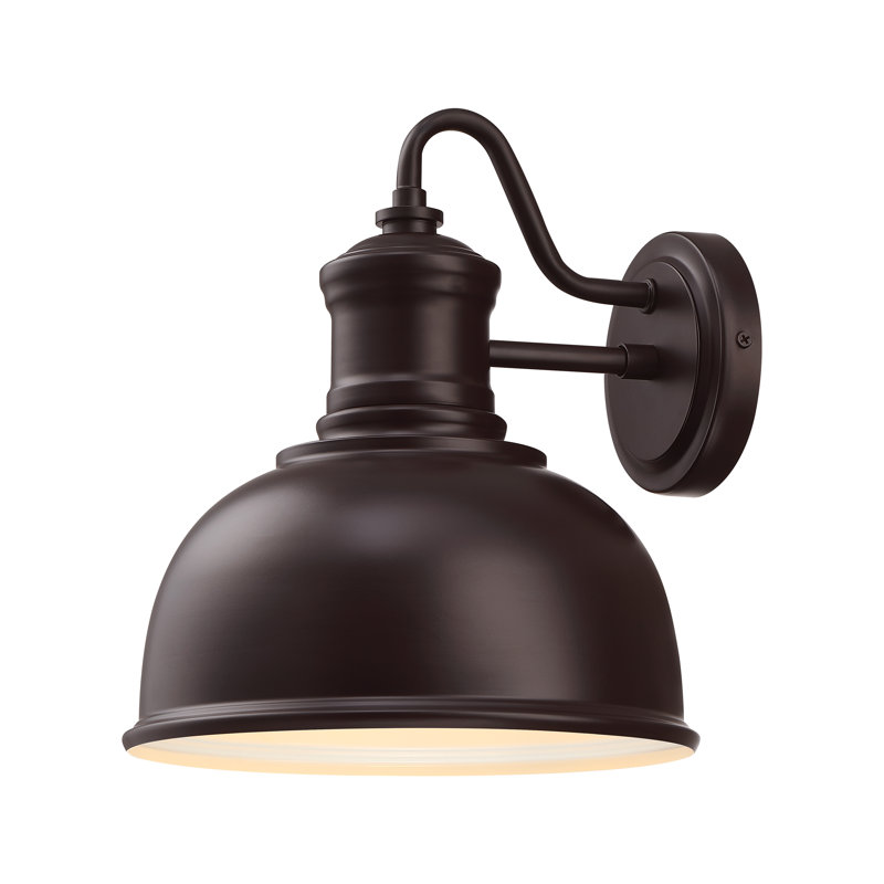 9" 1-Light Vintage Outdoor Wall Lantern With Oil Rubbed Bronze Finish, 11.22" H x 10.5" W x 10.5" D