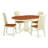 Dufferin 5 - Piece Extendable Rubberwood Pedestal Dining Set