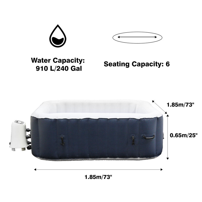 Signzworld Inflatable Hot Tub, Blue