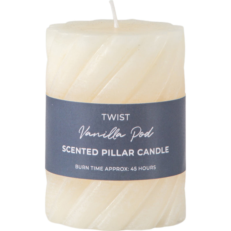 Vanilla Pillar Scented Pillar Candle, 10" x 7.50", Amber