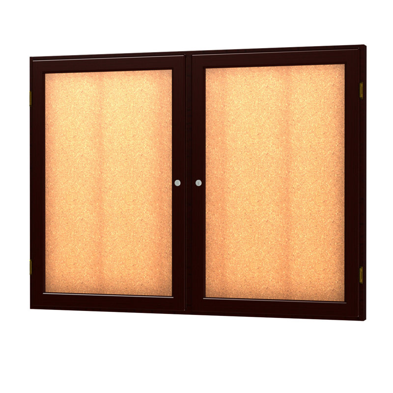 Babillard mural Messenger Series, L 48 po x H 36 po (2 portes), Espresso