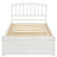 Lit plateforme simple blanc avec lit gigogne en bois massif pour un lit gigogne enchanteur