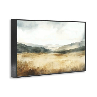 «Foggy Landscape Distant Hills», estampe numérique, design par LSR Creative Studio