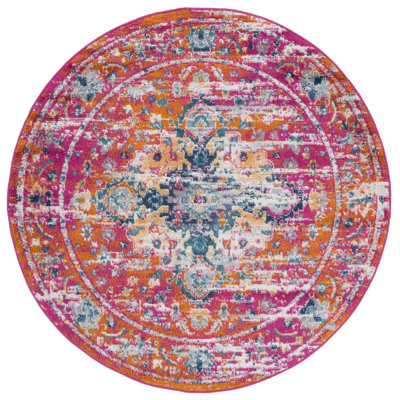 Tapis Felty 154 fuchsia / doré