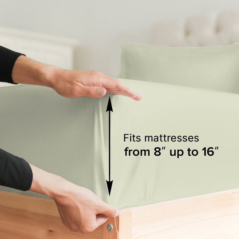 Premium Cooling, Soft & Wrinkle Free Sheet Set - Ultra Soft & Premium Hotel Luxury Bed Sheet Set, Light Sage Green