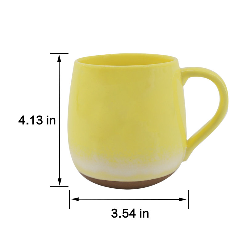 Tasse en céramique de calibre étroit Gary, Jaune