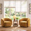 Fauteuil demi-tonneau pivotant rembourré Munehito-986386217