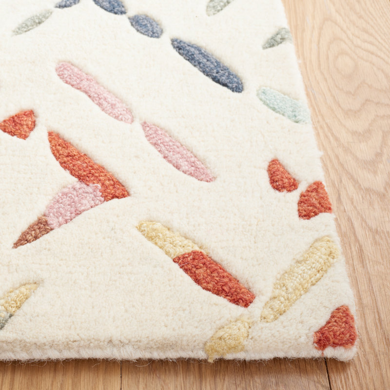Ivory Hand-Tufted Wool Runner Rug 2'3" x 9'