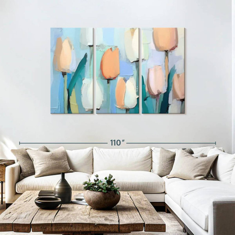 Harnek Pastel Tulips III, 48" H x 74" W