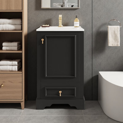Meuble-lavabo compact 20 po avec rangement intelligent