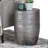 15"W Metal Boho End Table with Drum Design and Textured Finish, Assembled-104200691