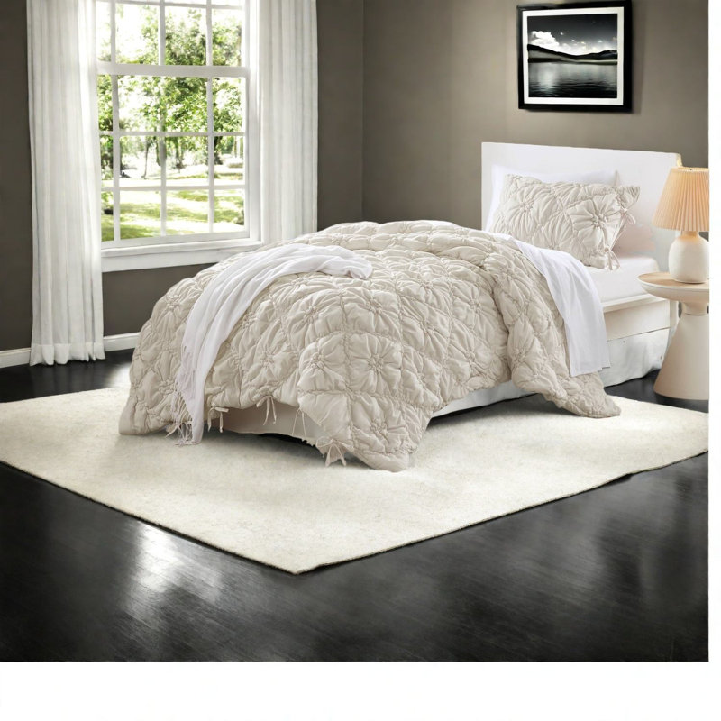 Ensembles de literie confortables en microfibre, conception florale pour un confort toutes saisons