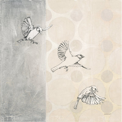 Sparrows Alighting par Kathrine Lovell - Peinture