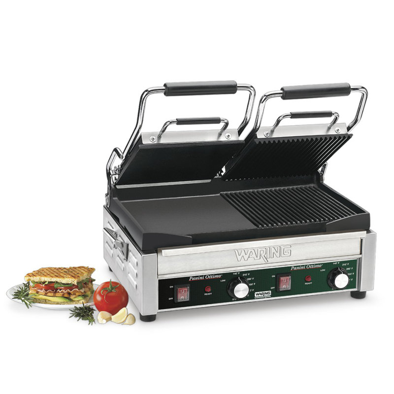 Waring 17'' Electric Grill Sandwich Maker & Panini Press with Lid