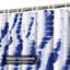 Rideau de douche indigo en tissu Batik avec 12 crochets-700677839