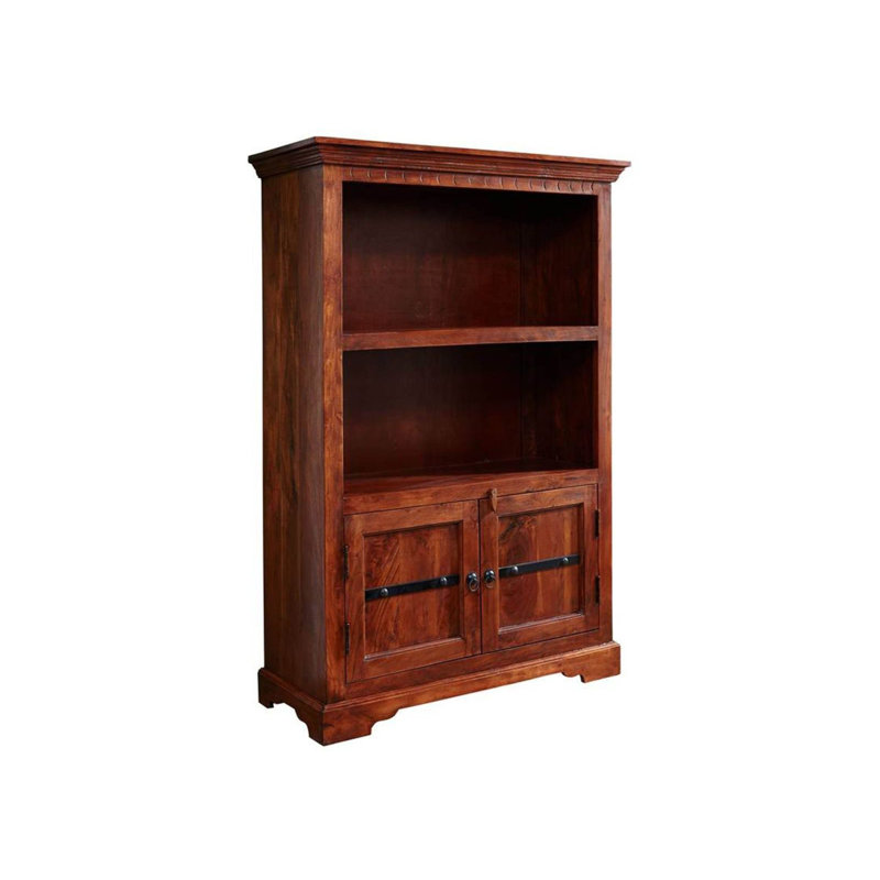 Oxford 148 cm H x 98 cm W Solid Wood Standard Bookcase, Nougat