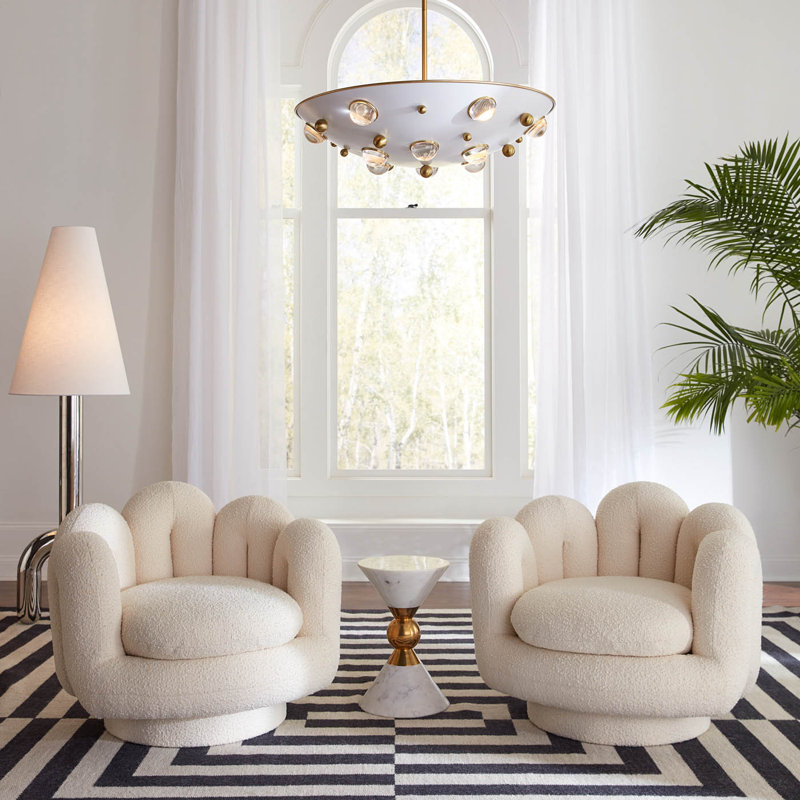 Serpentine Swivel Barrel Chair