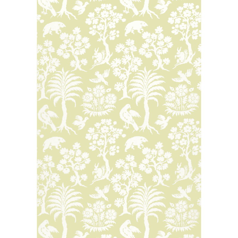 Palm Damask Wallpaper, Willow