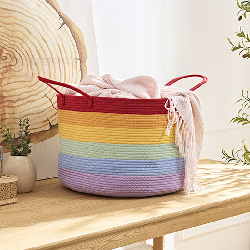 Panier à linge avec panier Anchie, Arc-en-ciel