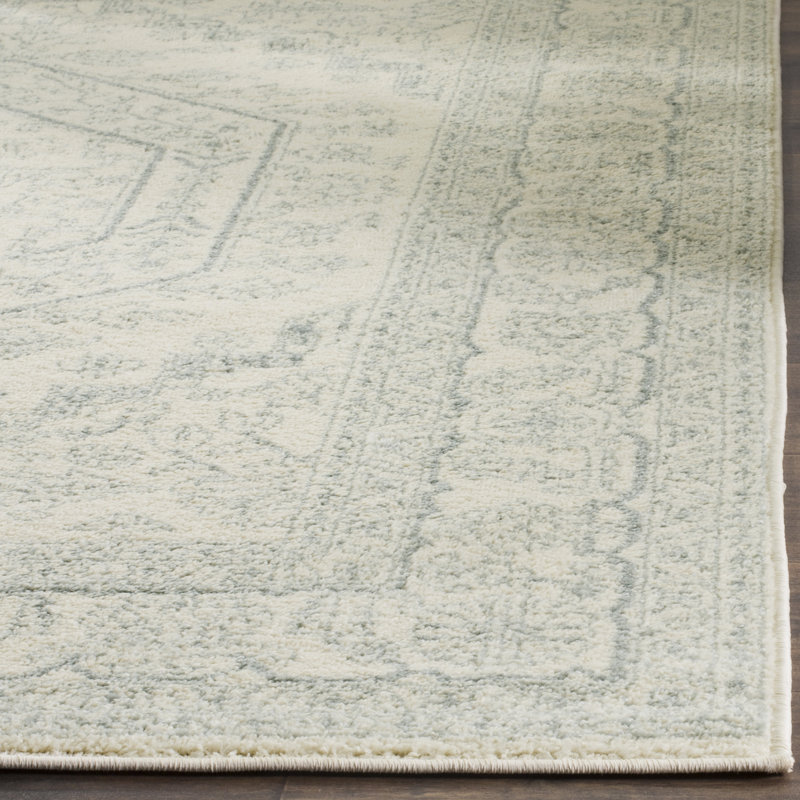 Stromsburg Oriental Area Rug, Cream/Slate Blue, Rectangle 122 x 183 cm