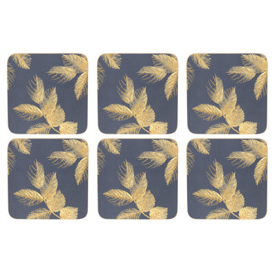 Pimpernel S.M. Sous-verres Etch Leaves 4 po x 4 po
