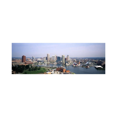 Skyscrapers In A City, Baltimore, Maryland, USA by Panoramic Images - Wrapped Canvas Panoramic Print