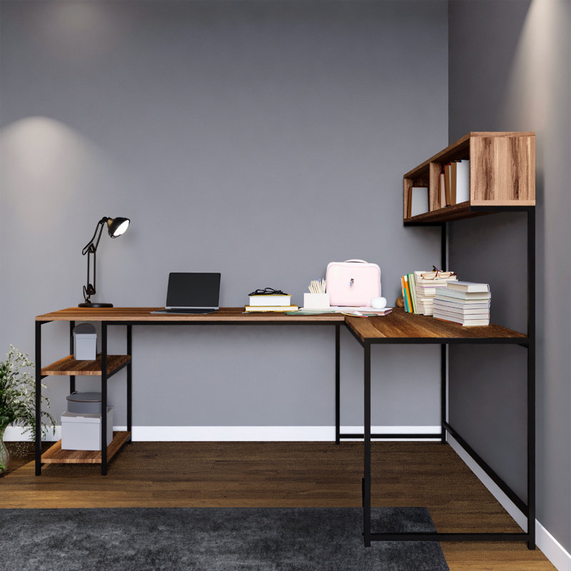 Araline L-Shaped Computer Desk