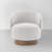 Modern Swivel Barrel Chairs With Wood Base-60020965