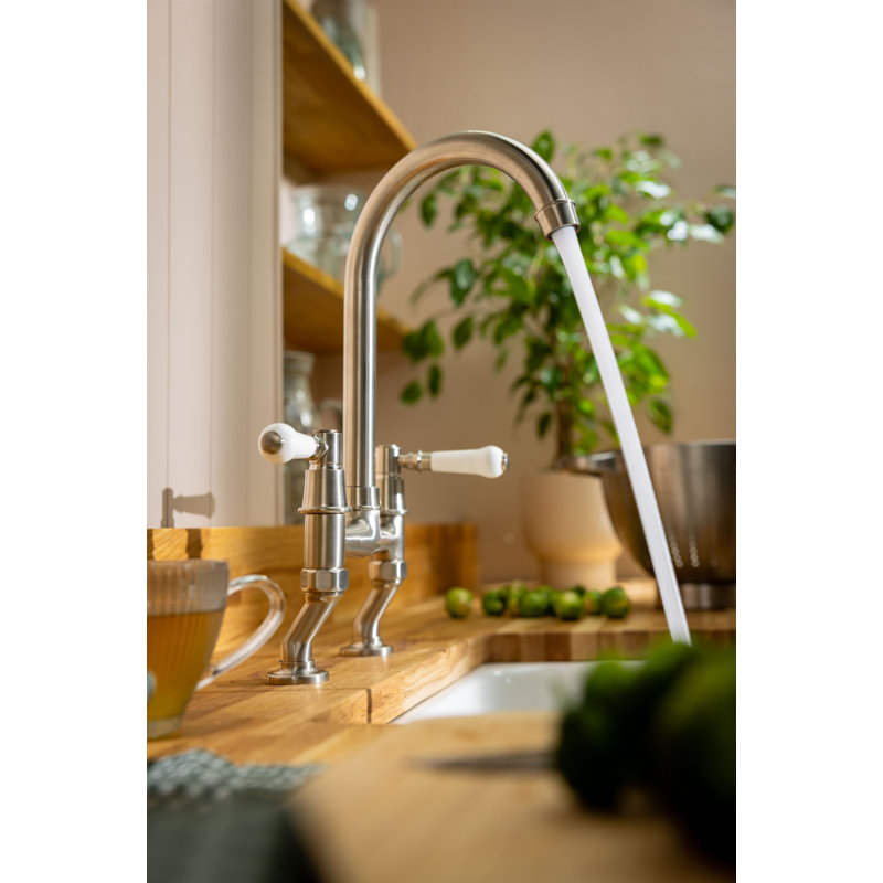 Abode Designs Keswick Bridge Kitchen Faucet, Brushed Nickel