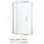 Cabine de douche en verre trempé, 34-1 / 8 "X 72", Douche de salle de bain