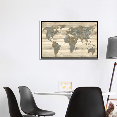 " World Map On Wood " by Jamie MacDowell