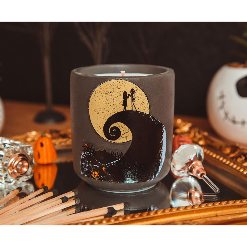 Bougie parfumée de 7 onces en pot en béton Disney The Nightmare avant Noël