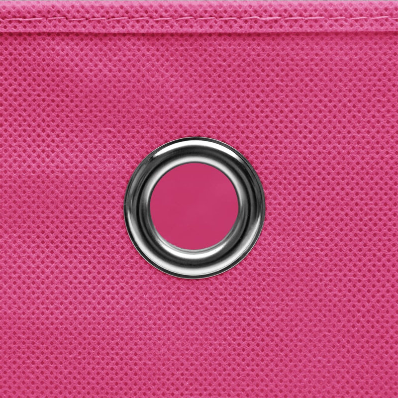 Storage Boxes with Lids Fabric, Pink, 32cm H x 32cm W x 32cm D
