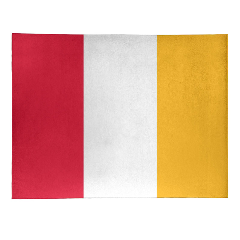 Tapis à rayures de football de couleur rouge poly kansas city, Rectangle 9 pi x 12 pi