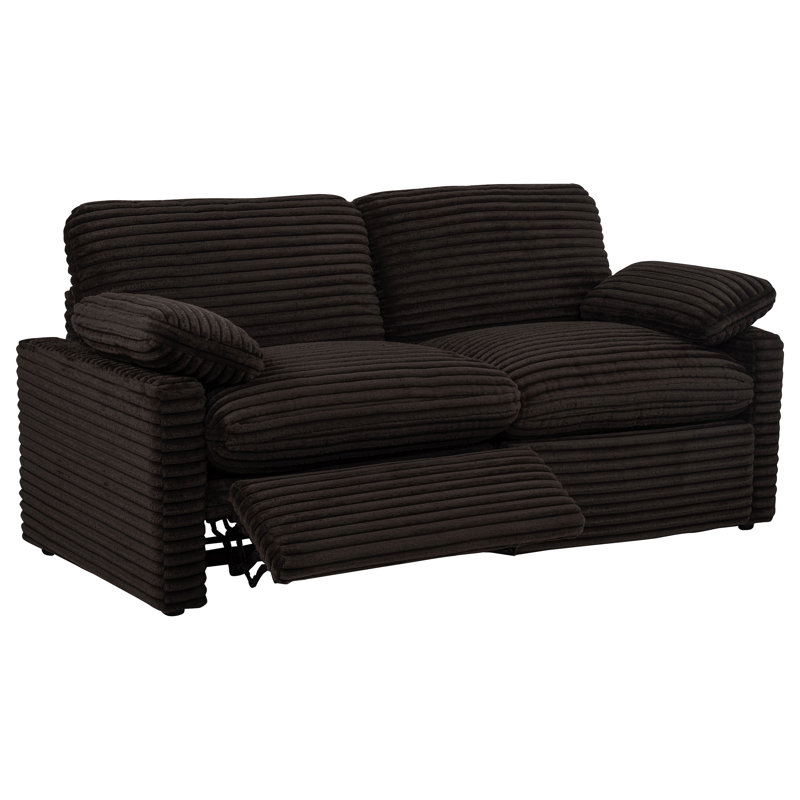 Collins Modular Power Loveseat Chocolate Brown, Chocolate Brown Corduroy
